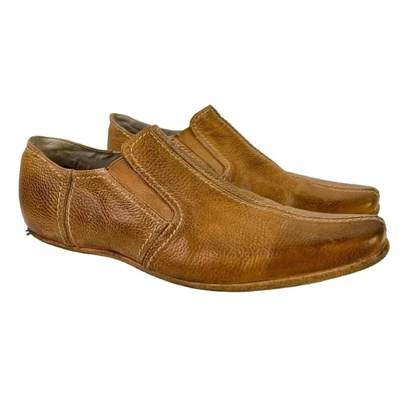 Mark Nason | Shoes | Mark Nason Mens Tan Brown Genuine Leather Slip On  Casual Dress Shoes Sz 15 | Poshmark